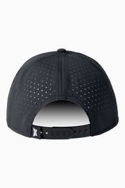 Men's Dog Tag 5-Panel Snapback Cap - Black/White Logo - One Size Black & White